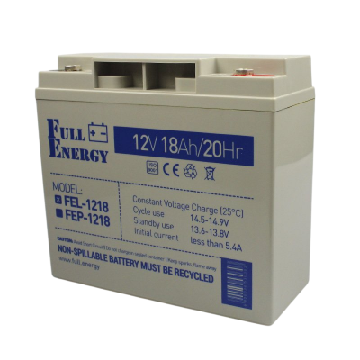 Акумулятор гелевий 12В 18А·год для ДБЖ Full Energy FEL-1218