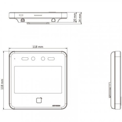 Термінал доступу Hikvision DS-K1T642M з розпізнаванням облич та QR