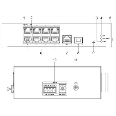 PoE-коммутатор управляемый Hikvision DS-3T1310P-SI/HS с 8 портами PoE PoE-коммутатор управляемый Hikvision DS-3T1310P-SI/HS с 8 портами PoE