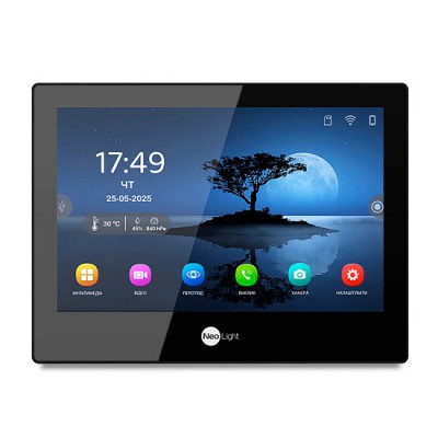 Комплект Neolight ALPHA Hybrid IPWO KIT B/Black: гибридный видеодомофон 8" с Wi-Fi и 2 Мп IP видеопанель с Wi-Fi