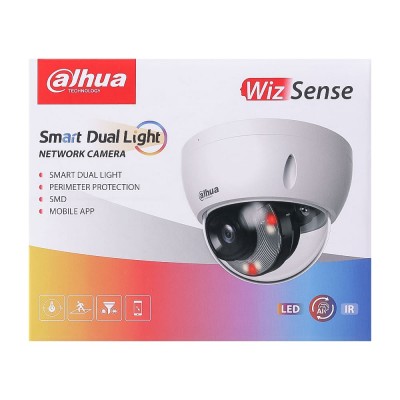 IP-видеокамера 4 Мп Dahua DH-IPC-HDBW2449E-S-IL (2.8 мм) с двойной подсветкой и микрофоном для системы видеонаблюдения IP-видеокамера 4 Мп Dahua DH-IPC-HDBW2449E-S-IL (2.8 мм) с двойной подсветкой и микрофоном для системы видеонаблюдения