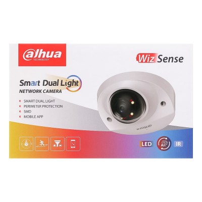 IP-видеокамера 4 Мп Dahua DH-IPC-HDBW2449F-AS-IL (2.8 мм) с двойной подсветкой и микрофоном для системы видеонаблюдения