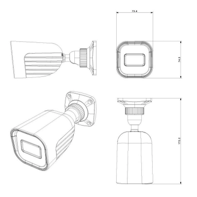 IP-відеокамера 4 Мп Provision-ISR BSH-340IPSN-28-G (2.8 мм) з вбудованим мікрофоном для системи відеонагляду IP-відеокамера 4 Мп Provision-ISR BSH-340IPSN-28-G (2.8 мм) з вбудованим мікрофоном для системи відеонагляду
