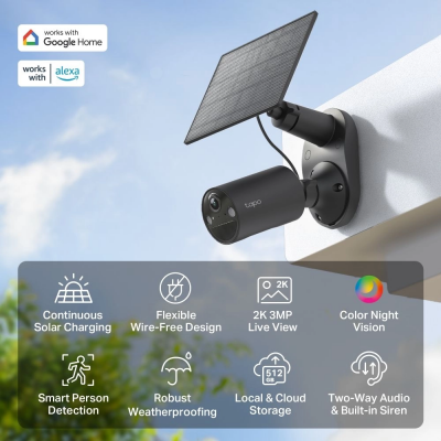 Комплект умной беспроводной камеры TP-LINK TAPO C411 KIT 2K QHD и солнечной панели