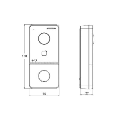 Вызывная панель Hikvision DS-KV6113-WPE1(C)/Europe BV IP65