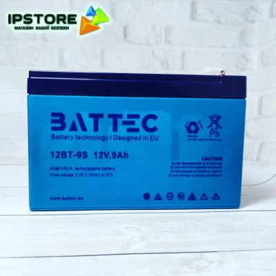 Акумуляторна батарея AGM 12В/9Ач BATTEC