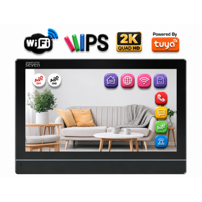 Відеодомофон 7 дюймів з Wi-Fi SEVEN DP-7579-W2K black