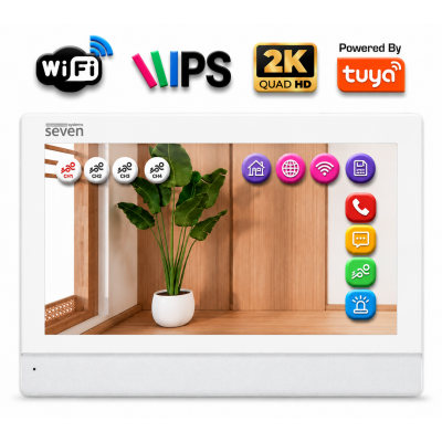 Відеодомофон 7 дюймів з Wi-Fi SEVEN DP-7579-W2K white