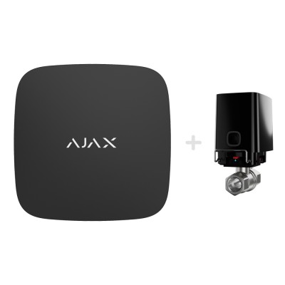 Комплект Ajax Hub 2 (2G) з краном перекриття води Ajax WaterStop 1/2