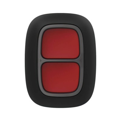Бездротова екстрена кнопка Ajax DoubleButton (8EU) ASP black з захистом від випадкових натискань