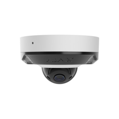 IP-відеокамера Ajax DomeCam Mini HL (8 Мп/4 мм) white, дротова з роздільною здатністю 8 Мп і кутом огляду до 85°
