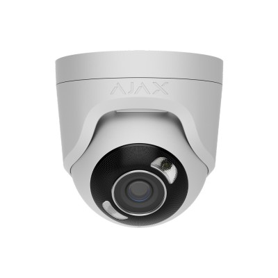 IP-відеокамера Ajax TurretCam HL (8 Мп/2.8 мм) white, дротова з роздільною здатністю 8 Мп і кутом огляду до 110° IP-відеокамера Ajax TurretCam HL (8 Мп/2.8 мм) white, дротова з роздільною здатністю 8 Мп і кутом огляду до 110°