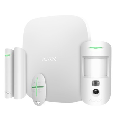 Комплект бездротової сигналізації Ajax StarterKit Cam Plus HDR White — Wi-Fi, 2G/3G/4G, Ethernet, фотоверифікація тривог Комплект бездротової сигналізації Ajax StarterKit Cam Plus HDR White — Wi-Fi, 2G/3G/4G, Ethernet, фотоверифікація тривог