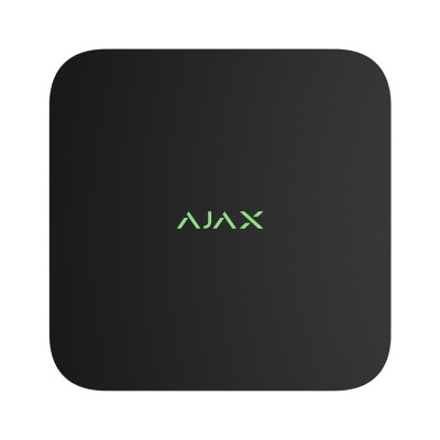 Мережевий відеореєстратор Ajax NVR DC black на 16 каналів з живленням від низьковольтного джерела