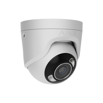 IP-відеокамера Ajax TurretCam HL (5 Мп/4 мм) white, дротова з роздільною здатністю 5 Мп і кутом огляду до 85°