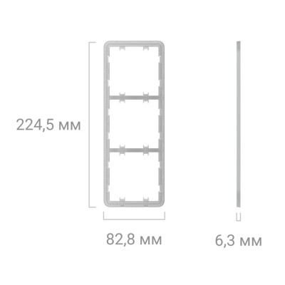 Рамка Ajax Frame (3 seats) vertical для трех розеток или выключателей Рамка Ajax Frame (3 seats) vertical для трех розеток или выключателей