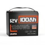 Акумулятор LiFePO4 HS12V100AH10 12.8В 100А·рік з Bluetooth