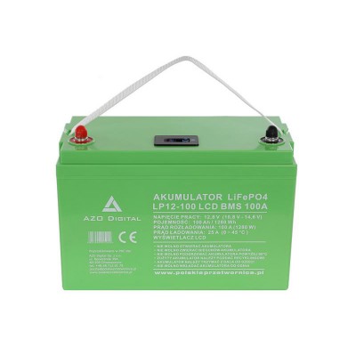 Акумулятор LiFePO4 LP12-100 100Ah 12V 100A LCD з Bluetooth