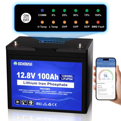 Аккумулятор LiFePO4 DC HOUSE 12.8V Bluetooth 100Ah (ECO-LFP1210003)