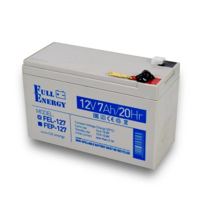 Акумулятор гелевий 12В 7А·год для ДБЖ Full Energy FEL-127 (відновлені клеми)