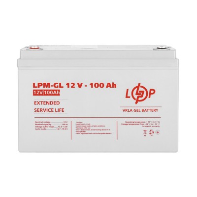 Акумулятор гелевий LogicPower 12В 100А·год (LPM-GL 12V - 100 Ah) GEL