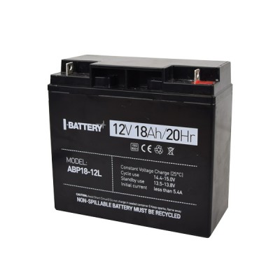 Аккумулятор 12В 18А·год для ИБП I-Battery ABP18-12L