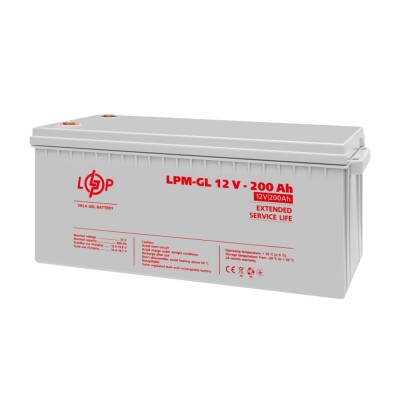 Акумулятор гелевий LogicPower 12В 200А·год (LPM-GL 12V - 200 Ah) GEL