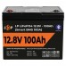 Аккумулятор LP LiFePO4 12V (12,8V) – 100 Ah (1280Wh) (Smart BMS 100А) с BT пластик