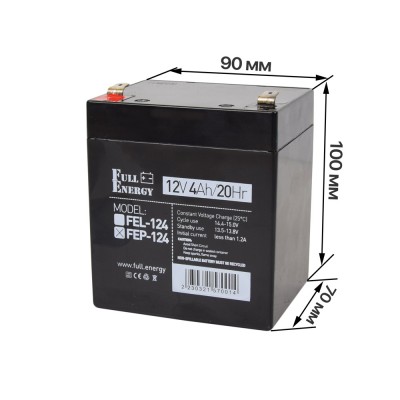 Аккумулятор 12В 4А·час для ИБП Full Energy FEP-124 Аккумулятор 12В 4А·час для ИБП Full Energy FEP-124