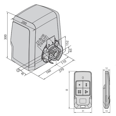 Автоматика для відкатних воріт BFT ARES VELOCE SMART BT A500