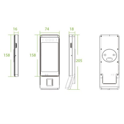 Бездротовий біометричний термінал ZKTeco Horus E1-FP [ID]