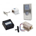 Система контроля доступа с биометрическим терминалом ZKTeco MA300-BT/ID с Bluetooth и встроенным считывателем EM карт, электрозамками Yli Electronics YE-304NС (power-closed), YE-301 и YE-302A