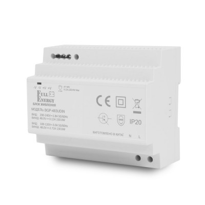 Блок живлення Full Energy BGP-483UDIN 48 В / 3.12 А для кріплення на DIN рейку Блок живлення Full Energy BGP-483UDIN 48 В / 3.12 А для кріплення на DIN рейку