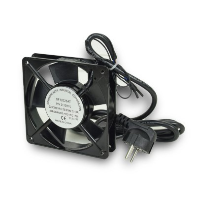 Вентилятор AXON LINK Fan-120-A 120*120, 220В, з кабелем живлення алюмінієвий