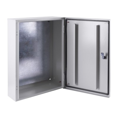 Корпус металевий e.mbox.pro.p.40.30.20 IP54 з монтажною панеллю E.Next Корпус металевий e.mbox.pro.p.40.30.20 IP54 з монтажною панеллю E.Next