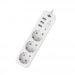 Мережевий фільтр Logicpower PREMIUM LP-X3 USB 4 м White (2200Вт)
