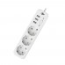 Мережевий фільтр Logicpower PREMIUM LP-X3 USB 4 м White (2200Вт)