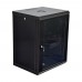 Шафа серверна SteelNet 18U 600 x 600 для мережевого обладнання (скло, чорний)