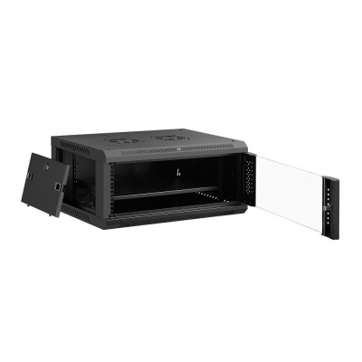 Шафа комутаційна настінна ALP-6404-B 600*450*280(4U) чорна Шафа комутаційна настінна ALP-6404-B 600*450*280(4U) чорна