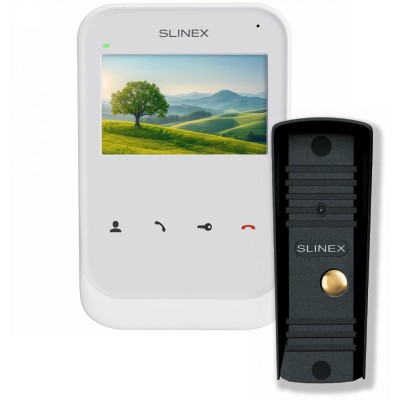 Комплект відеодомофон + панель виклику Slinex SK-04 + ML-16HR black Комплект відеодомофон + панель виклику Slinex SK-04 + ML-16HR black