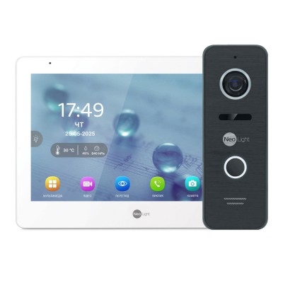 Комплект Neolight MEZZO Hybrid HD KIT Black: гібридний відеодомофон 10.1 Комплект Neolight MEZZO Hybrid HD KIT Black: гібридний відеодомофон 10.1