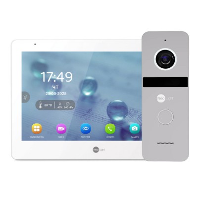 Комплект Neolight MEZZO Hybrid HD KIT Silver: гібридний відеодомофон 10.1 Комплект Neolight MEZZO Hybrid HD KIT Silver: гібридний відеодомофон 10.1