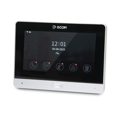 Комплект Wi-Fi відеодомофонa 7" BCOM BD-760FHD/T Silver з підтримкою Tuya Smart + BT-400HD-AC Black Главная Товары