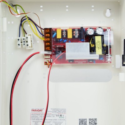 Бесперебойный блок питания Faraday Electronics UPS 85W Smart ASCH MBB 24В под аккумулятор 12-18А/ч в металлическом боксе