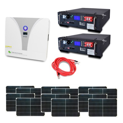 Автономная система бесперебойного питания мощностью 8 кВт с LiFePO4 АКБ и солнечными панелями