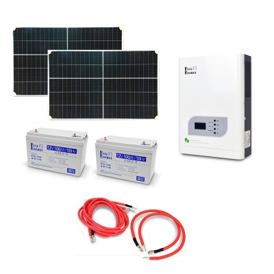 Автономная система бесперебойного питания мощностью 2.4 кВт с гелевыми АКБ и солнечными панелями
