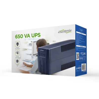 Джерело безперебійного живлення EnerGenie EG-UPS-B650 650ВА / 390Вт лінійно-інтерактивне з функцією холодного старту