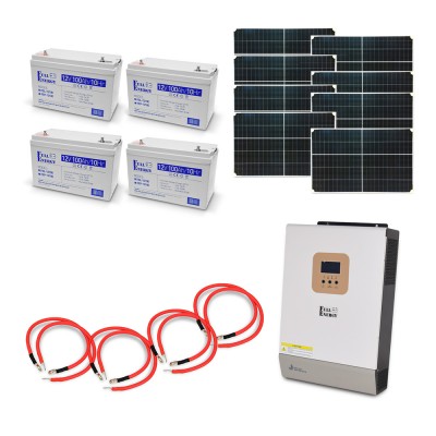 Автономная система бесперебойного питания мощностью 5 кВт с гелевыми АКБ и солнечными панелями