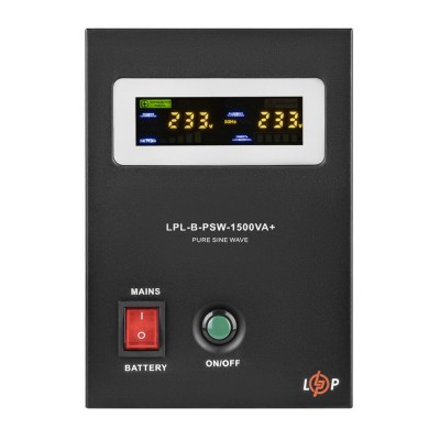 Джерело безперебійного живлення LogicPower LPL-B-PSW-1500VA+ (1050 Вт) 24 В з правильною синусоїдою