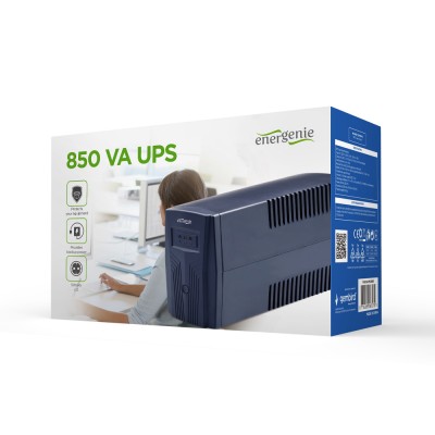 Джерело безперебійного живлення EnerGenie EG-UPS-B850 850ВА / 510Вт лінійно-інтерактивне з функцією холодного старту Джерело безперебійного живлення EnerGenie EG-UPS-B850 850ВА / 510Вт лінійно-інтерактивне з функцією холодного старту
